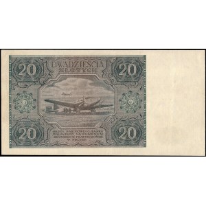 Poland. 1946 20 Zlotych Prefix A
