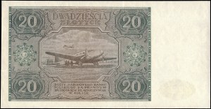 Poland. 1946 20 Zlotych Prefix E