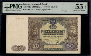 Poland. 1946 50 Zlotych Prefix S