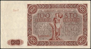 Poland. 1947 100 Zlotych Prefix F