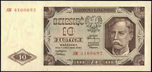 Poland. 1948 10 Zlotych Prefix AW