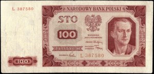 Poland. 1948 100 Zlotych Prefix L Single Letter Scarce