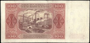 Poland. 1948 100 Zlotych Prefix L Single Letter Scarce