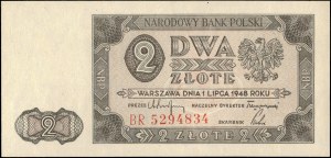 Polsko. 1948 2 Zlote Předpona BR