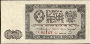 Poland. 1948 2 Zlote Prefix CF