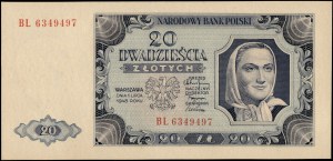 Poland. 1948 20 Zlotych Prefix BL