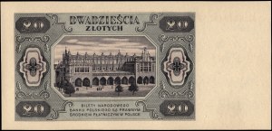 Poland. 1948 20 Zlotych Prefix BL