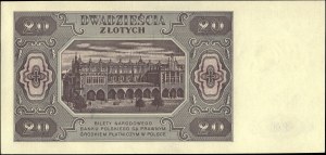 Poland. 1948 20 Zlotych Prefix KA