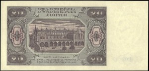 Poland. 1948 20 Zlotych Prefix KE