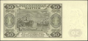 Poland. 1948 50 Zlotych Prefix EL