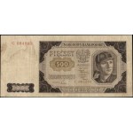 Poland. 1948 500 Zlotych Prefix C rzadka seria jednoliterowa