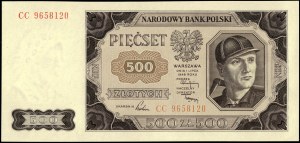 Poland. 1948 500 Zlotych Prefix CC