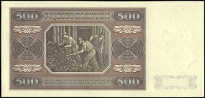 Poland. 1948 500 Zlotych Prefix CC