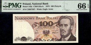 Poland. 1975 100 Zlotych Prefix C