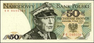 Poland. 1975 50 Zlotych Prefix BR