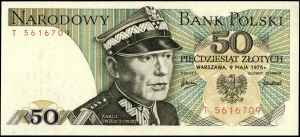 Poland. 1975 50 Zlotych Prefix T