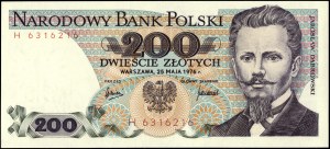 Poland. 1976 200 Zlotych Prefix H