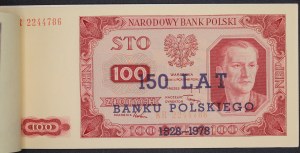 Poland. 1978 150 Years of the Bank of Poland 20 100 Zlotych