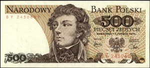 Poland. 1979 500 Zlotych Prefix BY