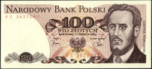 Poland. 1982 100 Zlotych Prefix KE