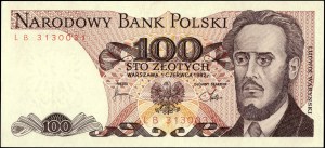 Poland. 1982 100 Zlotych Prefix LB