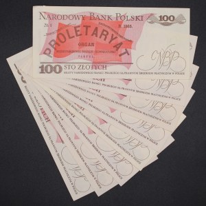 Poland. 1986 100 Zlotych 8 Pieces