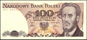 Poland. 1986 100 Zlotych Prefix NZ