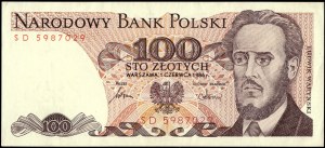 Poland. 1986 100 Zlotych Prefix SD