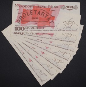 Poland. 1988 100 Zlotych 7 Pieces