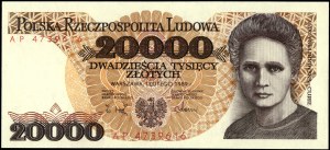 Poland. 1989 20000 Zlotych Prefix AP