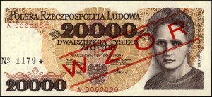 Poland. 1989 20000 Zlotych Prefix wzor