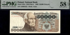Poland. 1989 50000 Zlotych Prefix A
