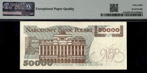 Poland. 1989 50000 Zlotych Prefix A