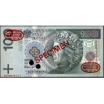 Poland. 1994 100 Zlotych TDLR Specimen Illustrated in Milczak Catalogue page 307 unique piece