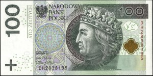 Poland. 2012 100 Zlotych Prefix DH
