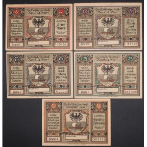 Poland. Nowa Sól Set 25 50 75 Fenigow 1 1,50 Marki 1921