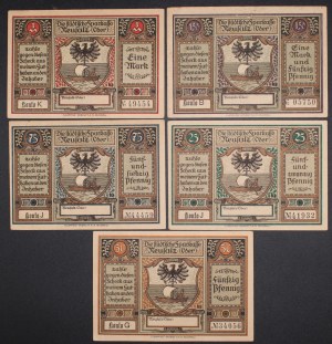 Poland. Nowa Sól Set 25 50 75 Fenigow 1 1,50 Marki 1921