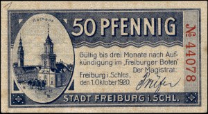 Poland. Świebodzice 50 Fenigow 1920