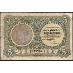 Poland. 1925 5 Zlotych Prefix E