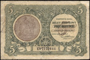 Poland. 1925 5 Zlotych Prefix E
