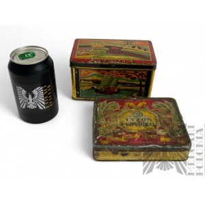 II RP (?) - Tin of Luxury Tea of Batavia, Tin of Pursicha Tobacco 100 Grams.
