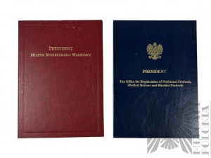 III RP - Presidential Set: Briefcase of the President of the Capital City of Warsaw, Briefcase of the President/Office for Registration of Medicinal Products, Medical Devices and Biocidal Products, Case Stanislaw Wyganowski