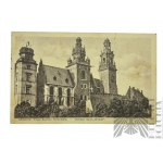 II RP - Three Postcards Krakow: Wawel Castle, Wawel Cathedral, Czartoryski Museum