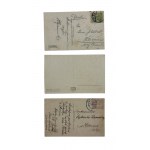 II RP - Three Postcards Krakow: Wawel Castle, Wawel Cathedral, Czartoryski Museum