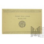 II RP, 1935. - Postcard Project of the National Museum in Cracow, published by the National Museum Construction Committee
