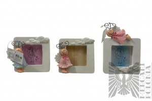 Waiting for the Baby: Ceramic Photo Frame Set.