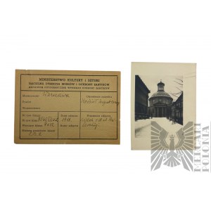 1918 r. - Fotografia Kościół Ewangelicko-Augsburski pw. Świętej Trójcy w Warszawie, Widok od ul. Królewskiej; Kwit Inwentaryzacyjny Ministerstwa Kultury I Sztuki
