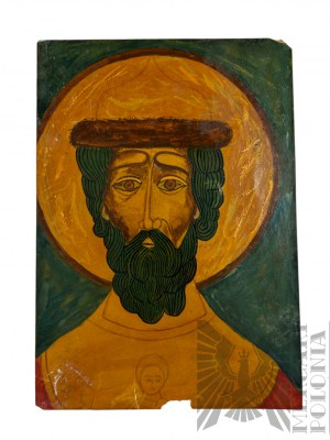 Neznámý autor [J. Szarek] (20. stol.) - Obraz Portrét starého ruského bojovníka (1980), akryl(?) na papíře