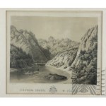 Józef Szalay (1802-1867) - Obraz Czerwona Skałka w Pieninach, Litografia, z: Album Szczawnickie, Kraków 1858