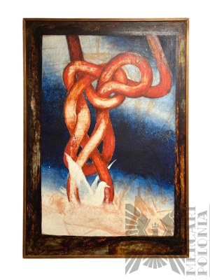 Unknown Artist [Zamojski], 20th century. - Painting Polonia Est Surgens A Genibus (1978), Oil on Canvas